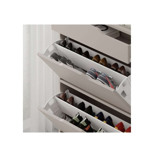 Hanah home Stalak za cipele Astat, 81,6x110x29,5 cm, Krem Slike