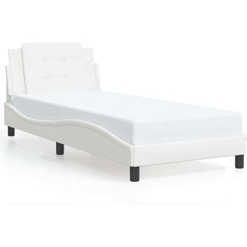 VidaXL okvir kreveta s led svjetlima bijeli 80 x 200 cm umjetna koža Slike