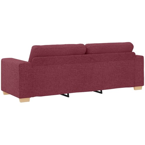 SOFA 3 pcs Vjetrovita Crvena 221 x 80 x 80 cm Platnasta tkanina Slike