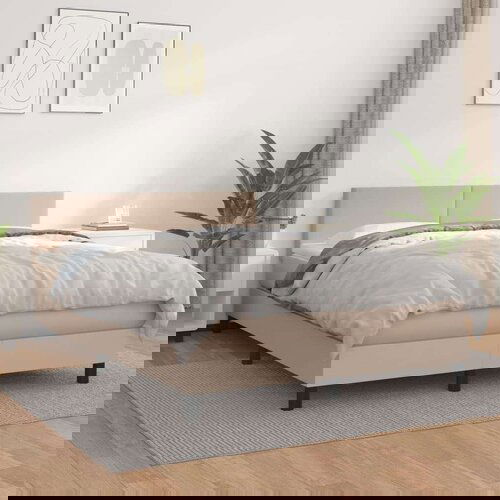  Box spring postelja z vzmetnico kapučino 140x200cm umetno usnje, (20897051) Slike