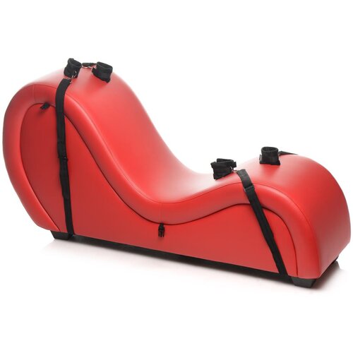 Master Series Kinky seks kauč s lisicama i jastucima, crveni Slike