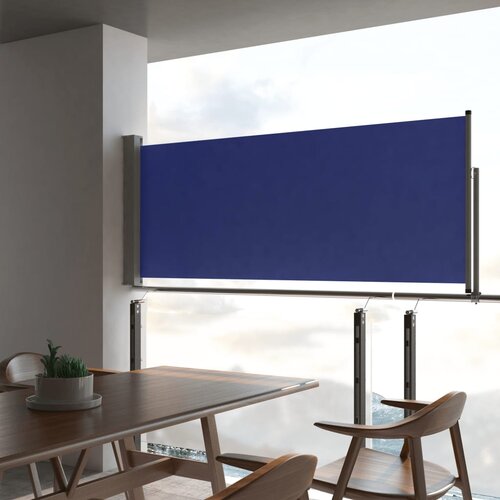 vidaXL Uvlačiva bočna tenda za terasu 100 x 300 cm plava Cijene