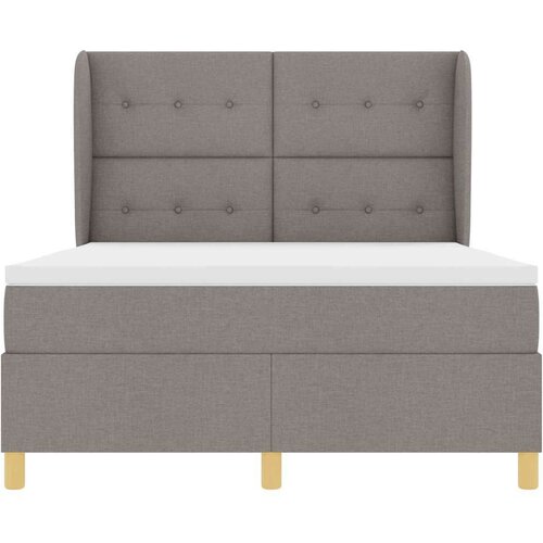  Podna opruga s madracem Tamno siva 90x190 cm Sivo-smeđa tkanina - Sivo-smeđa 140 x 190 cm S gumbima Slike