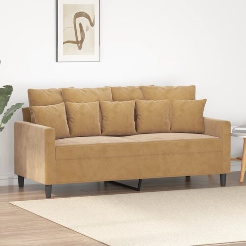  The Living Store Kavč dvosed rjav 140 cm žamet - Dvosed, (21495058) Cene