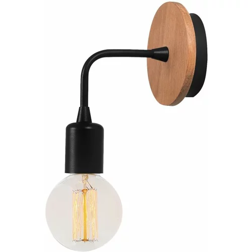 Opviq Zidna lampa DARTINI crna, drvo/ metal, 10 x 10 cm, visina 13 cm, e27 40W, Dartini - MR - 735