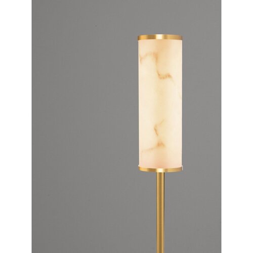 Nova Luce Bijela/mjedena LED stolna lampa u mramornom dekoru (visina 49 cm) Nolia &amp;ndash; Slike