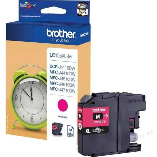 Brother Kartu&amp;scaron;a LC125XLM, magenta, 1200 strani MFC-J4510DW, MFC-J6520/J6920, DCP-J4110 Slike