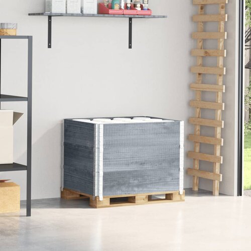 vidaXL Paletni okvirji 3 kosi sivi 80x60 cm trdna borovina Cene