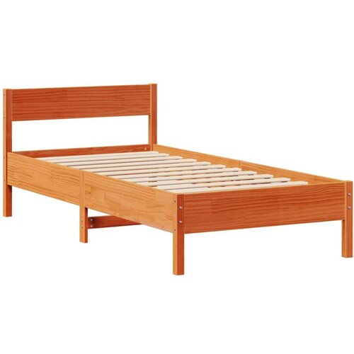VidaXL Krevet s regalom za knjige bez madraca 100 x 200 cm od borovine Slike