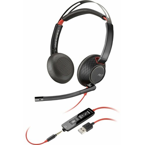 Poly Blackwire C5220 Slušalice sa mikrofonom, na uho, USB-A, Crne Slike