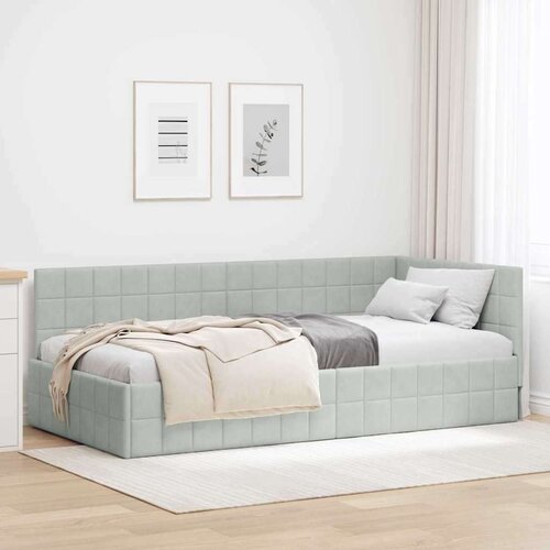  Kutni okvir kreveta Svjetlosiva 100 x 200 cm Bar&amp;scaron;un Slike