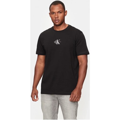 Calvin Klein Jeans Majice s kratkimi rokavi J30J325649 Črna Cene