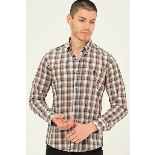 Dewberry G753 MEN'S SHIRT-COFFEE-LACQUER