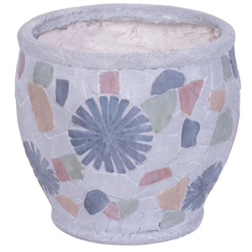Ramda Keramična posoda za rože - mozaik, 27,5x27,5xH25 cm Cene
