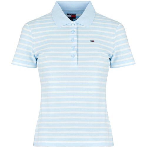 Tommy Jeans Polo majice kratki rokavi TJW SLIM ESSENTIAL SS POLO Modra Slike