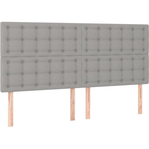  s oprugama i madracem svjetlosivi 200 x 200cm od tkanine Slike