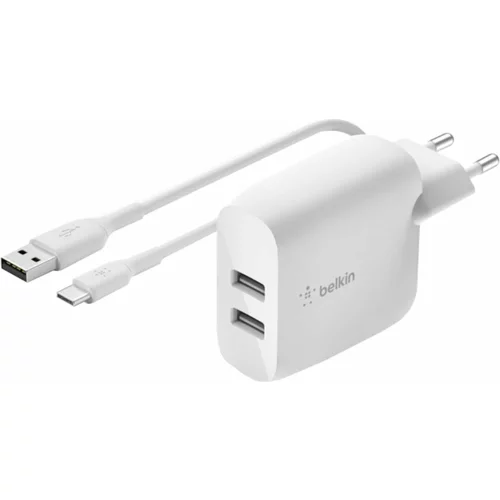 Belkin Dual USB-A Wall Charger with A-C