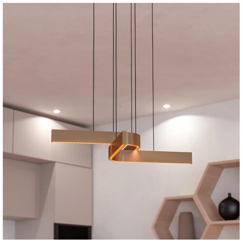 Eglo 901864 - led rgbw prigu&scaron;iva luster na sajli folcino-z 2xLED/18W/230V bakarna/crna Cene