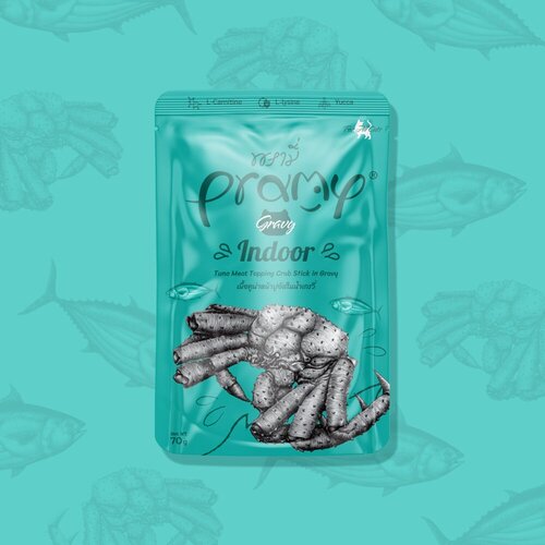 Pramy Cat Indoor - Tuna sa prelivom od surimi &scaron;tapića u sosu 70g Cene