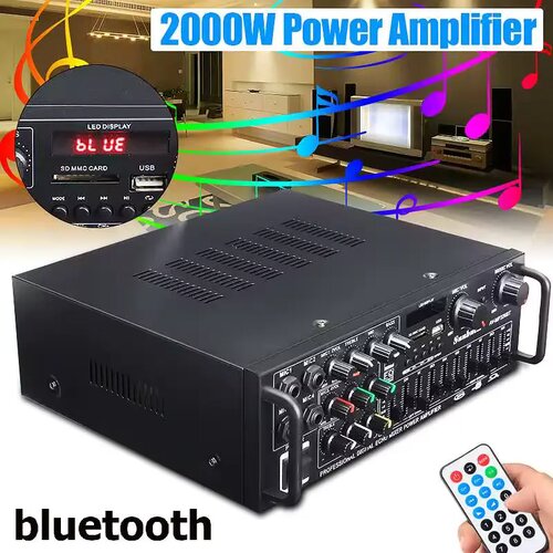  Bluetooth Karaoke Pojačalo Sa 4 Mikrofona i USB/SD Podr&scaron;kom Cene