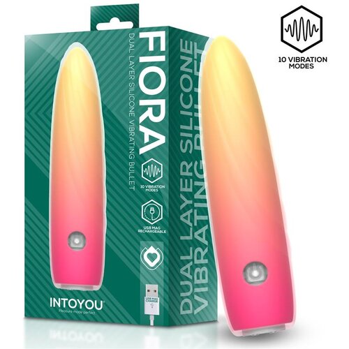 INTOYOU Fiora Dual Layer Silicone Vibrating Bullet Pink Slike