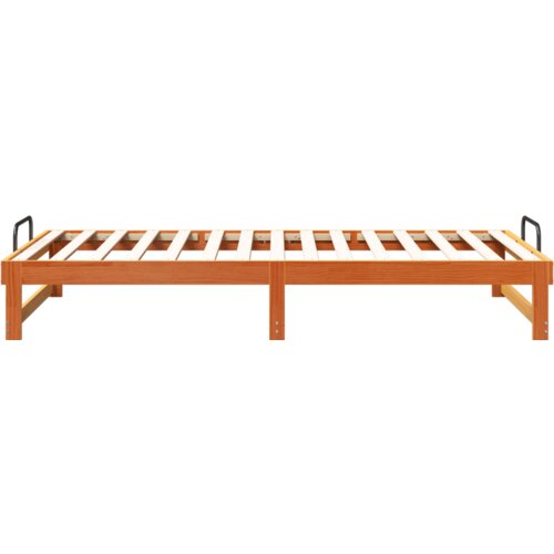  Krevetna konstrukcija s ručkama Smeđa 100 x 210 cm Slike