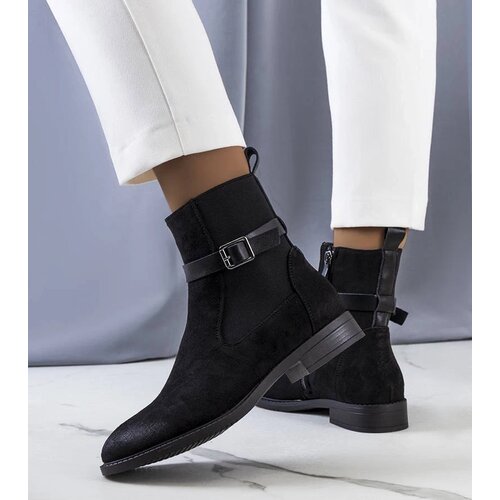 D/CEO Black wedge heeled boots Etylioo Cene