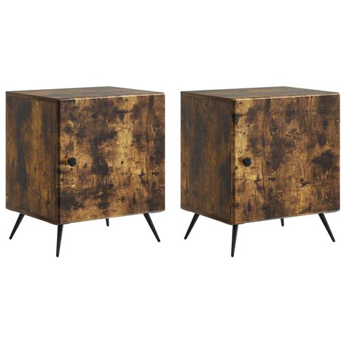  Noćni ormar 2 pcs Dimljeni hrast 43 x 34 5 x 50 cm Cene