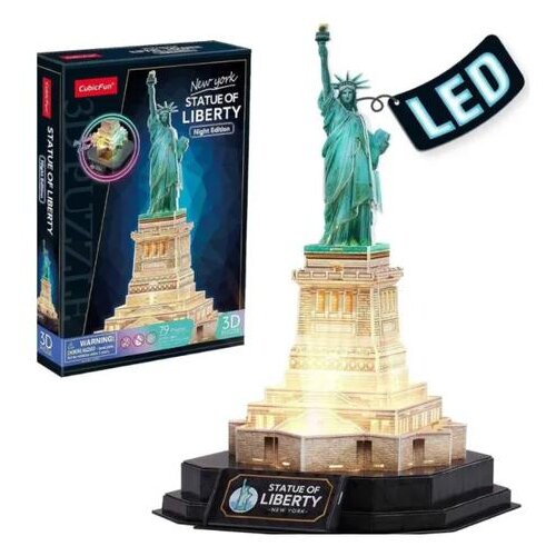 Puzzle STATUE OF LIBERTY NIGHT EDITION CUBIC FUN CBF205362 L536H 30986 Slike