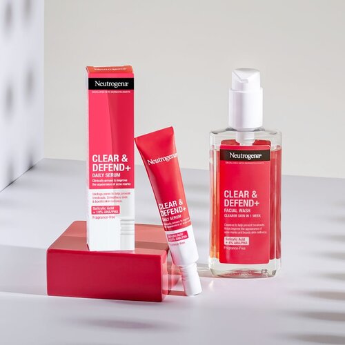 Neutrogena Clear &amp;amp; Defend+ gel za či&amp;scaron;ćenje protiv akni 200 ml Slike
