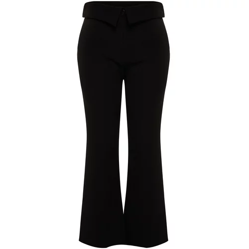 Trendyol Curve Plus Size Pants - Black - Wide leg