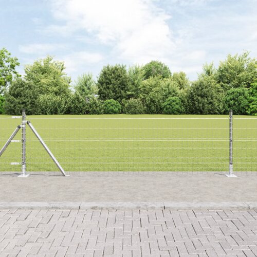 vidaXL euro ograja s 13 ponikljenimi stebri 0.4x50 m cinkano jeklo Cene