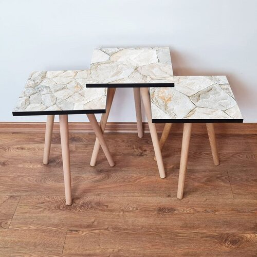 Hanah home Set 3 stočića 3Shp390 White Cene