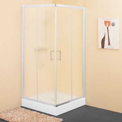 Kolpa San kotna tu&scaron; kabina SQ LINE TKK 80x90/CH srebrni profili 511340 chincilla steklo Cene