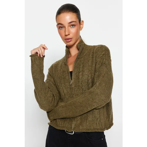 Trendyol Cardigan - Khaki - Regular fit