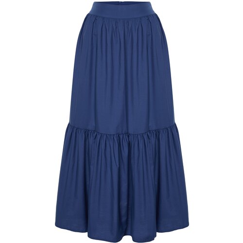Trendyol Indigo Flared Maxi Length Woven Skirt Slike