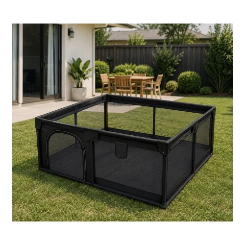 Delunaro prostrana dečija ogradica za igru 180x200x65cm ( KLK2613-Black ) Cene