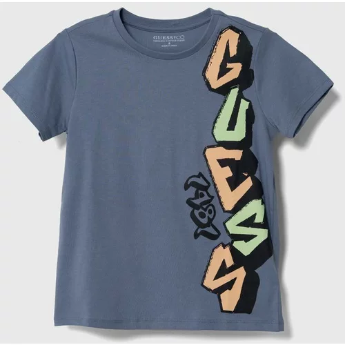 Guess Dječja pamučna majica kratkih rukava s tiskom