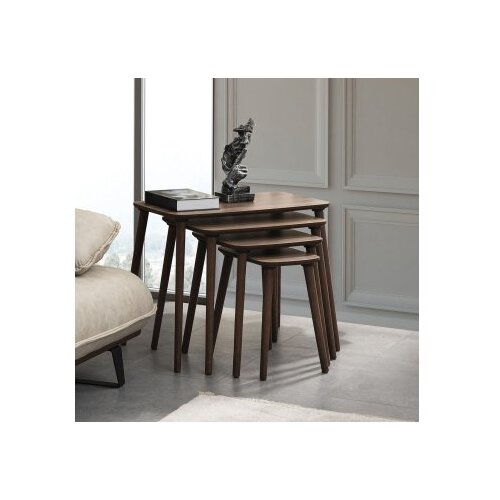 Hanah home Club set stolova Luci, 4 dijela, boja oraha Slike