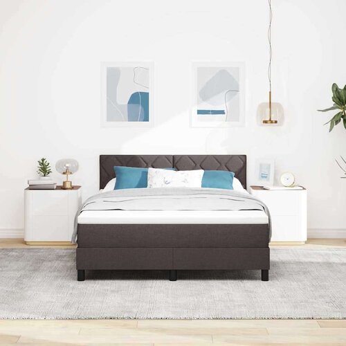 Box spring krevet Tamno smeđa 160 x 200 cm tkanina Slike