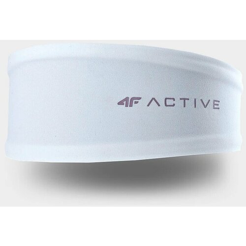 4f Women's Running Headband with Ponytail Hole - White Slike