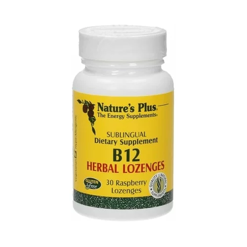 Nature's Plus vitamin B-12 zeliščne pastile
