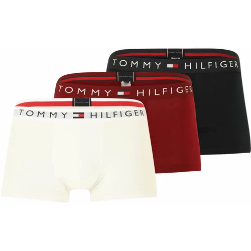 Tommy Hilfiger Underwear Boksarice rubin rdeča / črna / off-bela
