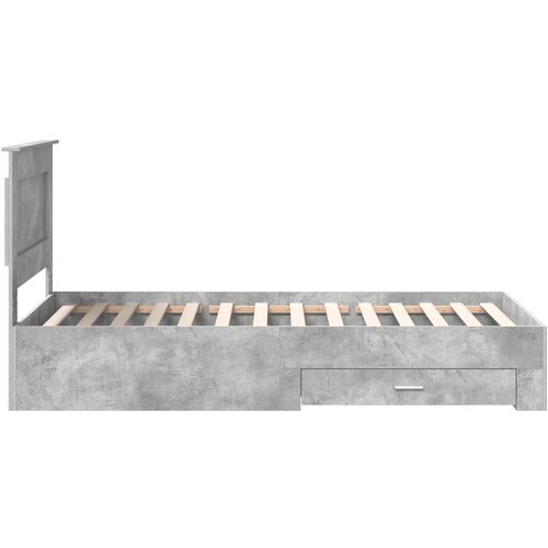  Krevetna konstrukcija s ladicama Betonski sivi 90 x 190 cm Slike