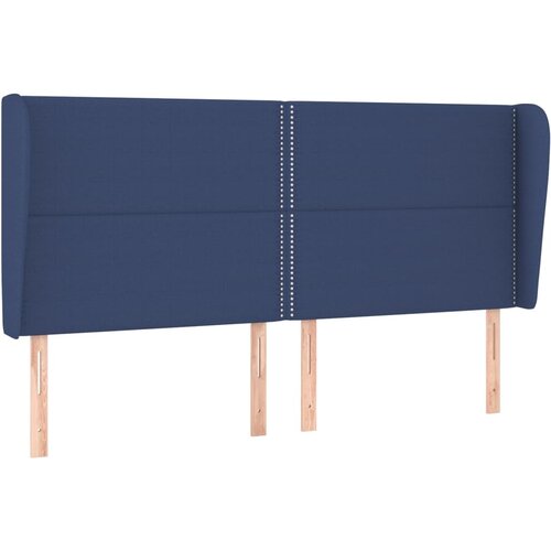 VidaXL Vzglavje z u&amp;scaron;esi modro 203x23x118/128 cm blago, (20932332) Slike
