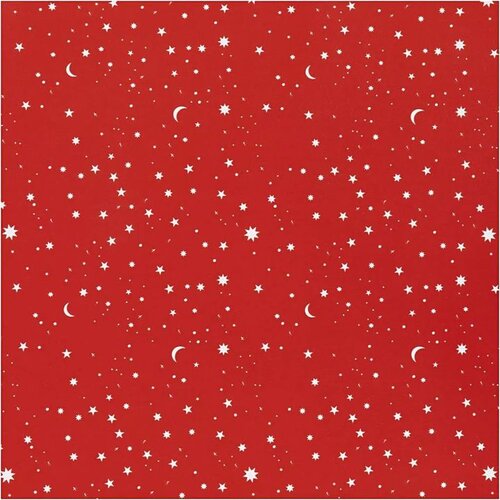  Ukrasni papir | tamnocrveni Stars and moons 50 cm x 5 m Cijene