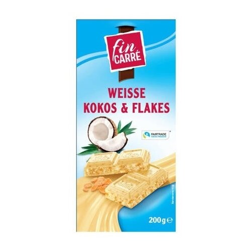 Fin Carre Čokolada bela kokos i kornfleks 200g Slike