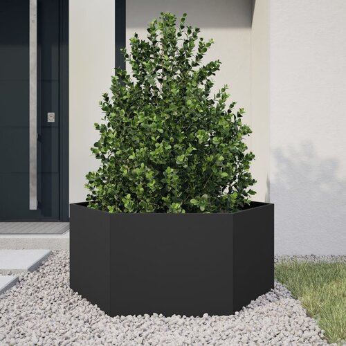 Maison Chic Vrtno korito - Greda - Cvetlični Lonec 2 kosa antracit 104x90x45 cm jeklo, (21788619) Slike