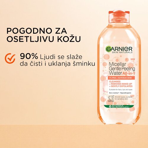 Garnier Skin Naturals micelarna voda z učinkom nežnega pilinga - Peeling Micellar Water Slike