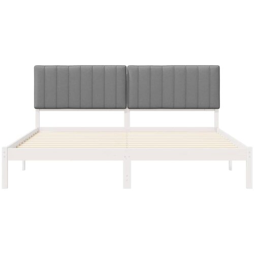  Krevetni okvir s tapiciranim uzglavljem Svijetlo siva Svjetlosiva 205.5 x 185.5 x 84.5 cm Slike